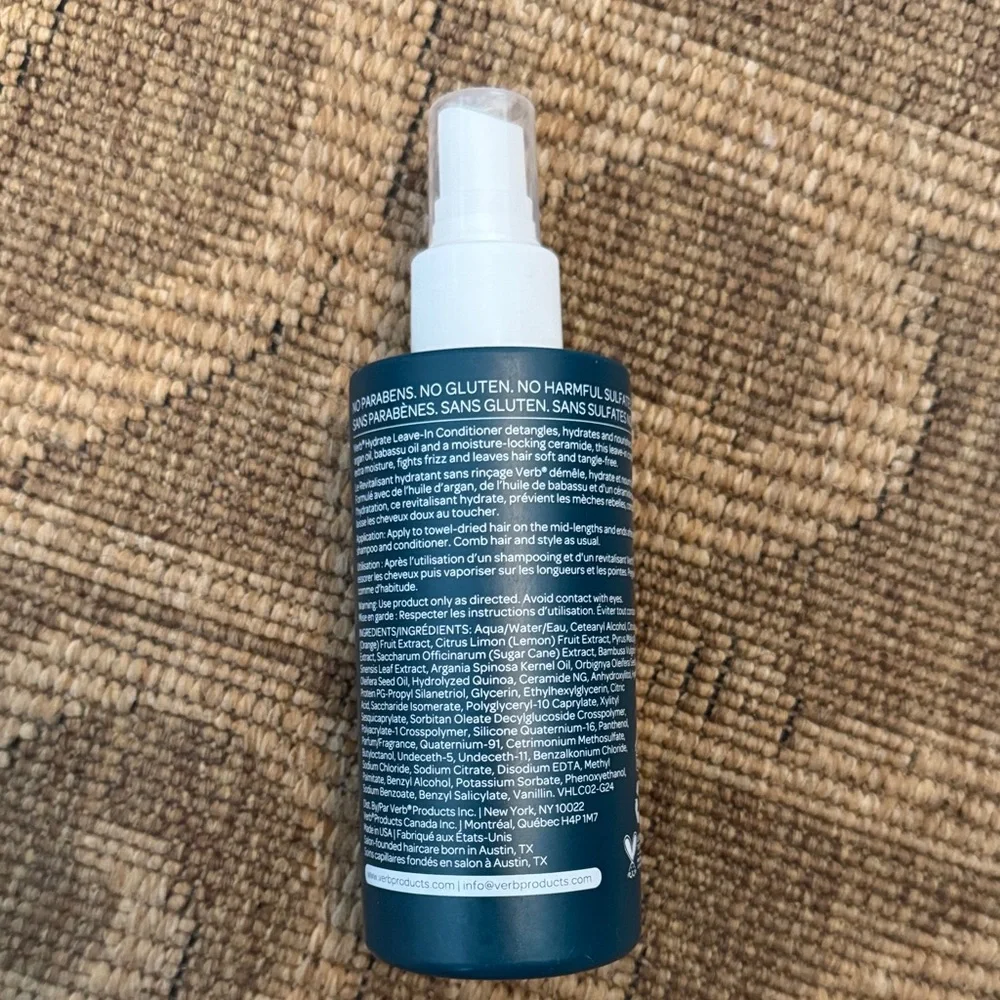 VERB Hydrate Leave-In Conditioner for dry and frizzy hair.  Detangle, defrizz - Picture 2 of 2